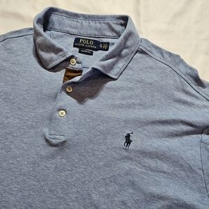 Polo by Ralph Lauren Light Blue Men's Polo Shirt, Men's XL